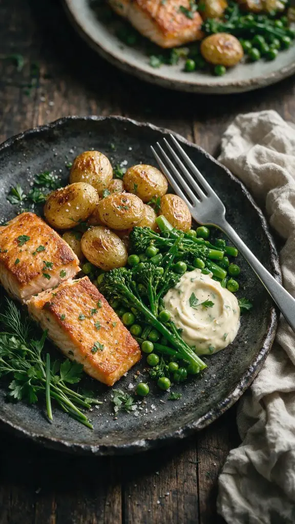Lachs-Traybake mit Bimi