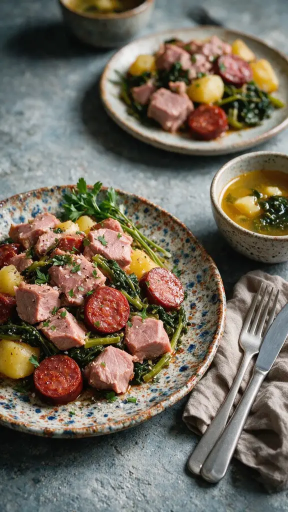 Schinken mit Chorizo und Rübstiel
