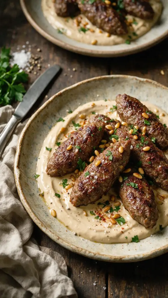 Lamm-Kofta in Tahini-Sauce