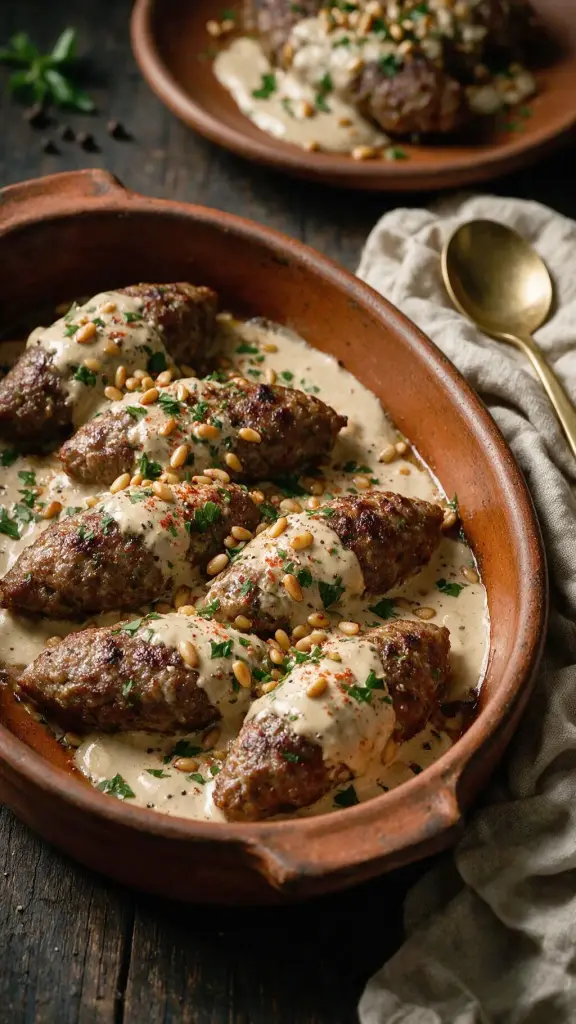 Lamm-Kofta mit Tahini-Sauce