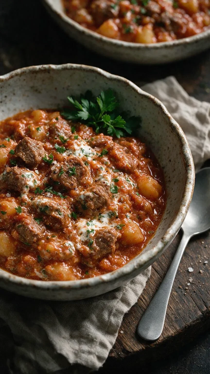 Lamm-Ragout mit Kartoffeln (KI-Illustration)
