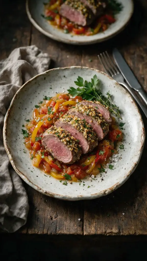 Lammfilet mit Kräuterkruste