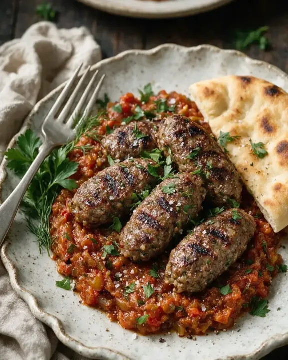 Lammkebab mit Salat (KI-Illustration)
