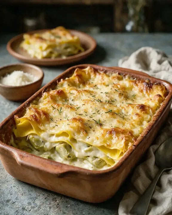 Lasagne mit Artischocken (KI-Illustration)