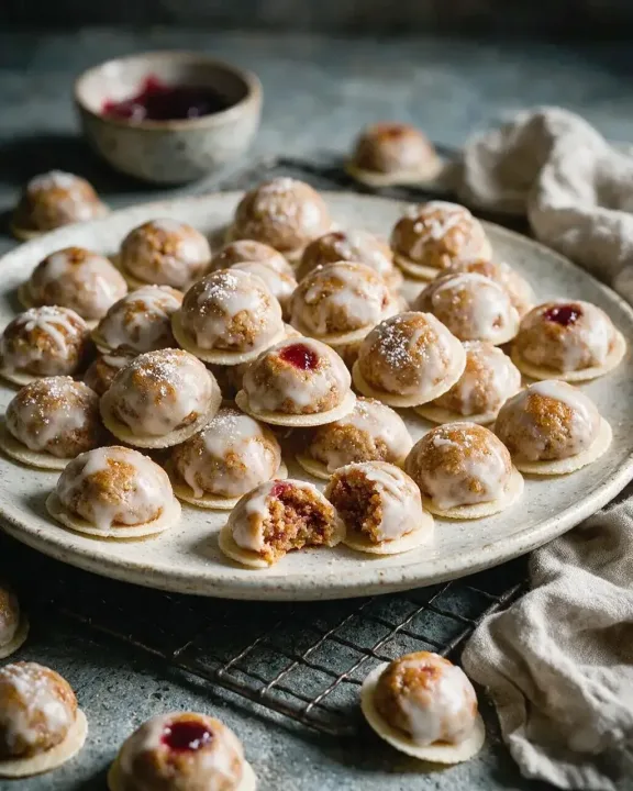 Nusslebkuchen mit Marmelade (KI-Illustration)