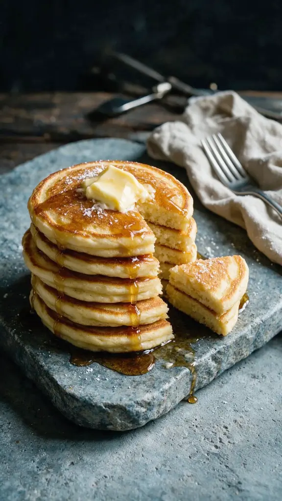Buttermilch-Pfannkuchen mit Eischnee