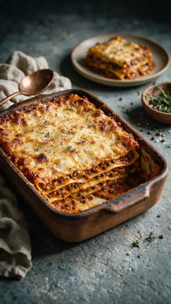 Linsen-Lasagne