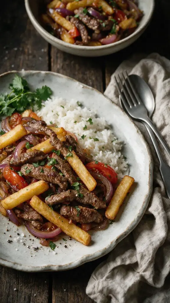 Lomo Saltado mit Ají