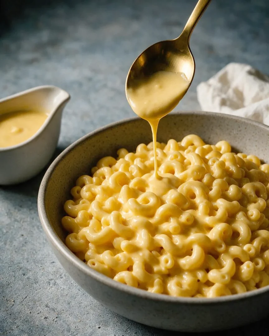 Mac and Cheese (amerikanischer Käse-Nudelauflauf) (KI-Illustration)