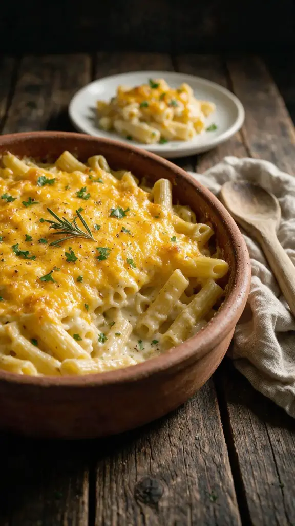 Käse-Penne überbacken
