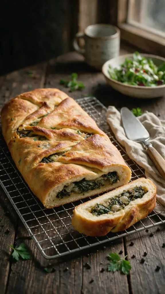 Hefebrot mit Mangold-Füllung