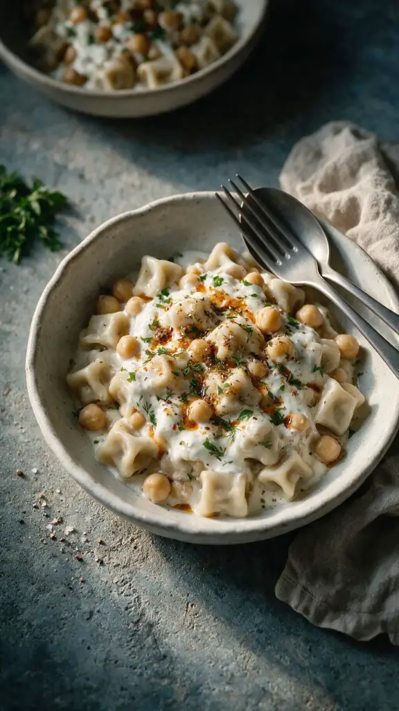 Manti mit Kichererbsen