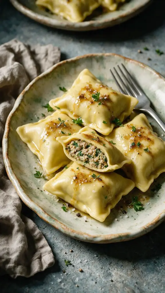 Maultaschen mit Fleischfüllung