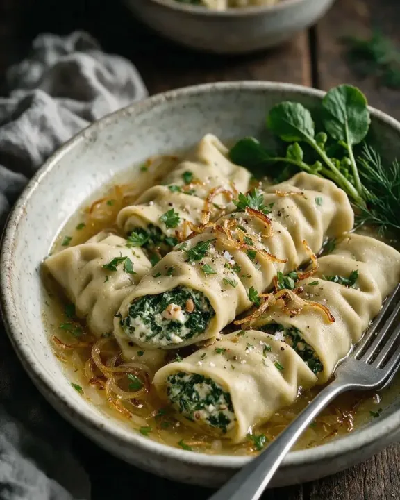 Maultaschen mit Radieschenblätterfüllung (KI-Illustration)