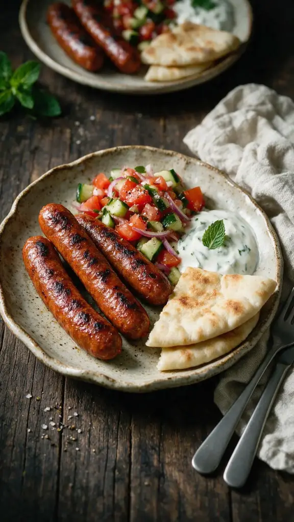 Merguez mit Joghurt und Minze