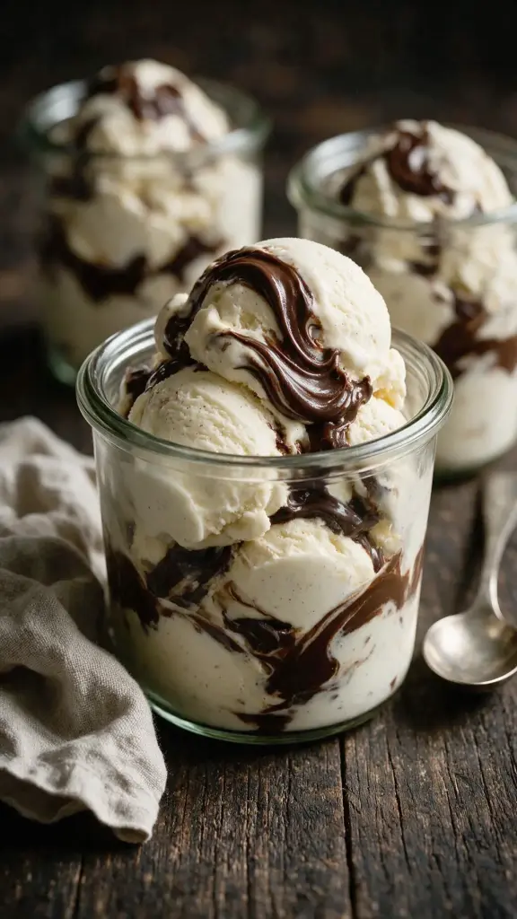 Vanille-Schoko-Eis