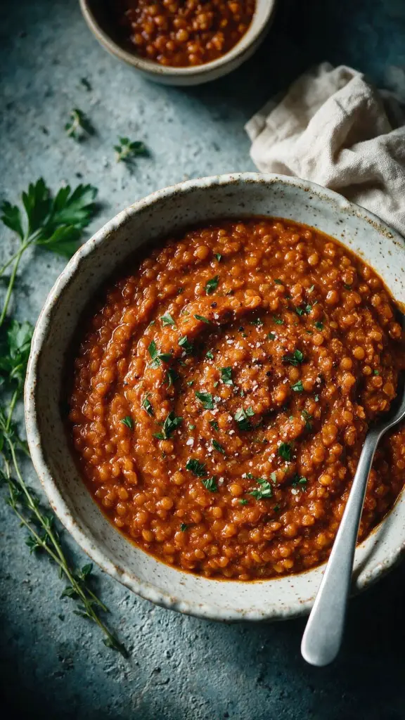 Rote-Linsen-Eintopf mit Berbere