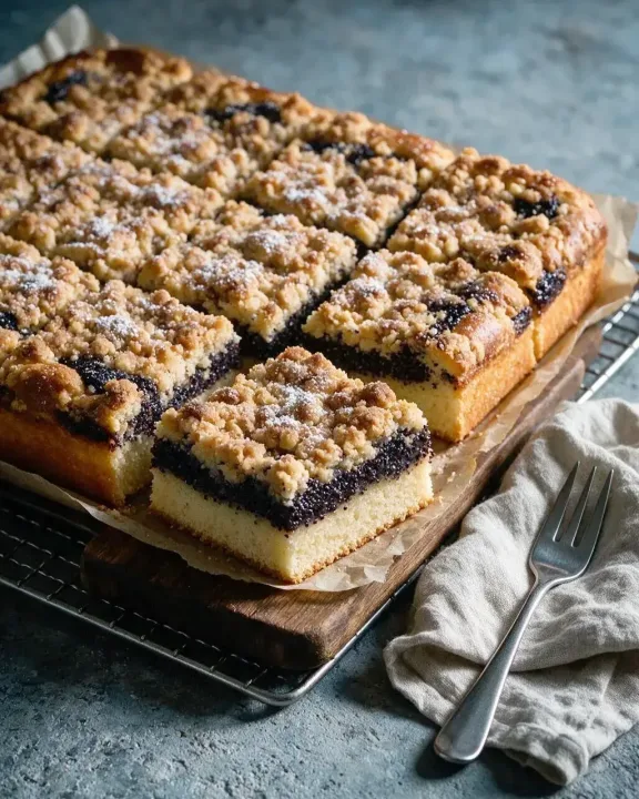 Mohnstreuselkuchen (KI-Illustration)