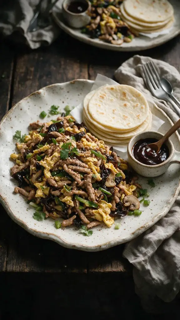 Moo Shu mit Schweinefleisch