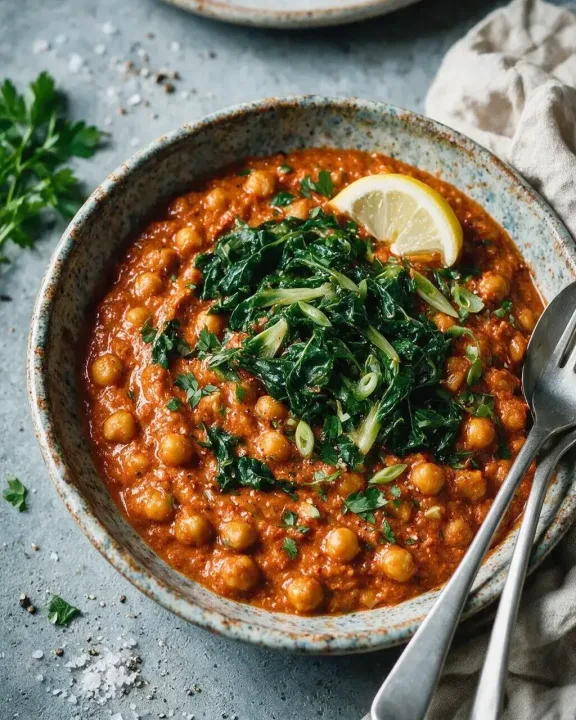 Muhammara-Kichererbsen-Eintopf (KI-Illustration)