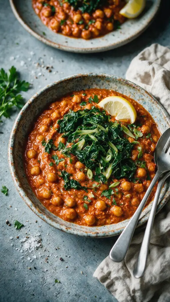 Muhammara-Kichererbsen-Eintopf