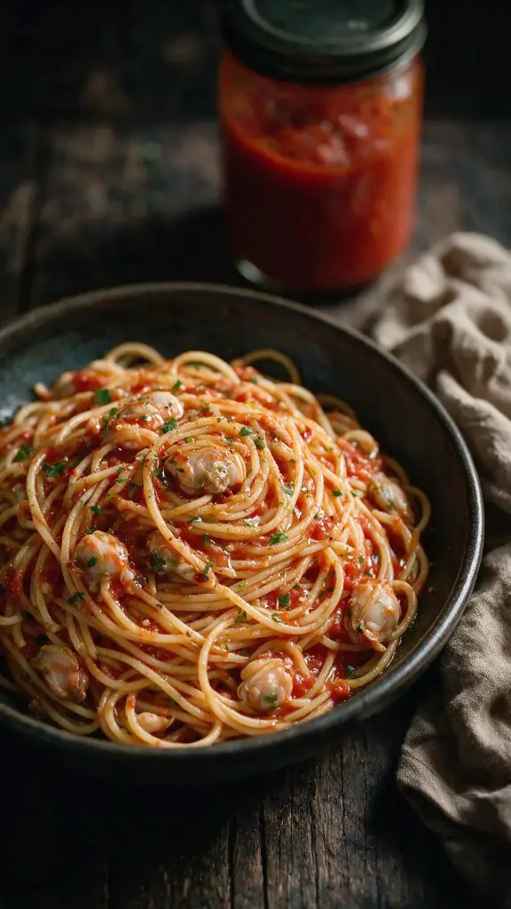 Muscheln in Tomatensauce