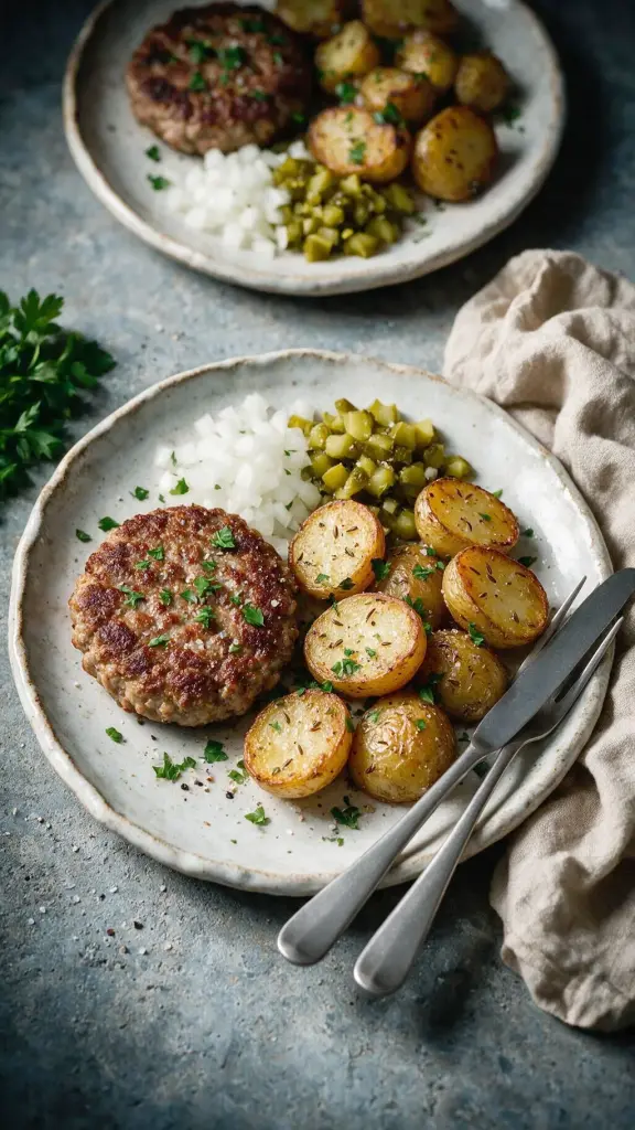 Ofenkartoffeln mit rohem Mett