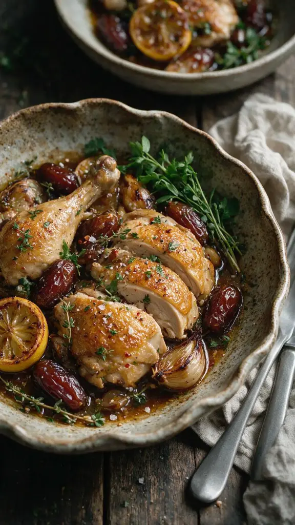 One-Pot-Hähnchen mit Datteln