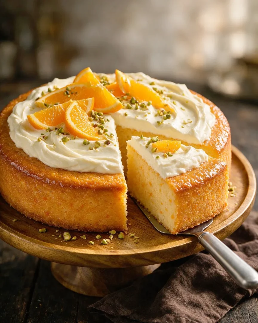 Orangen-Joghurt-Kuchen (KI-Illustration)