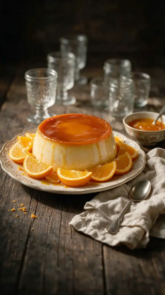 Orangen-Käse-Flan