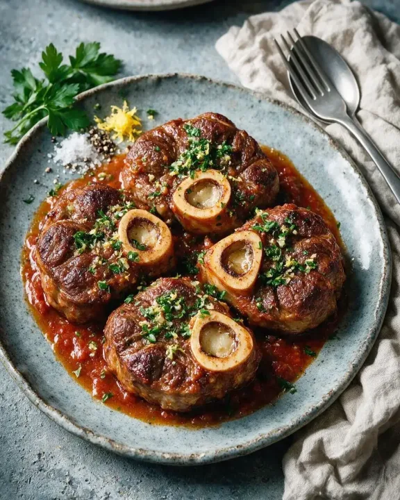 Osso Bucco mit Gremolata (KI-Illustration)
