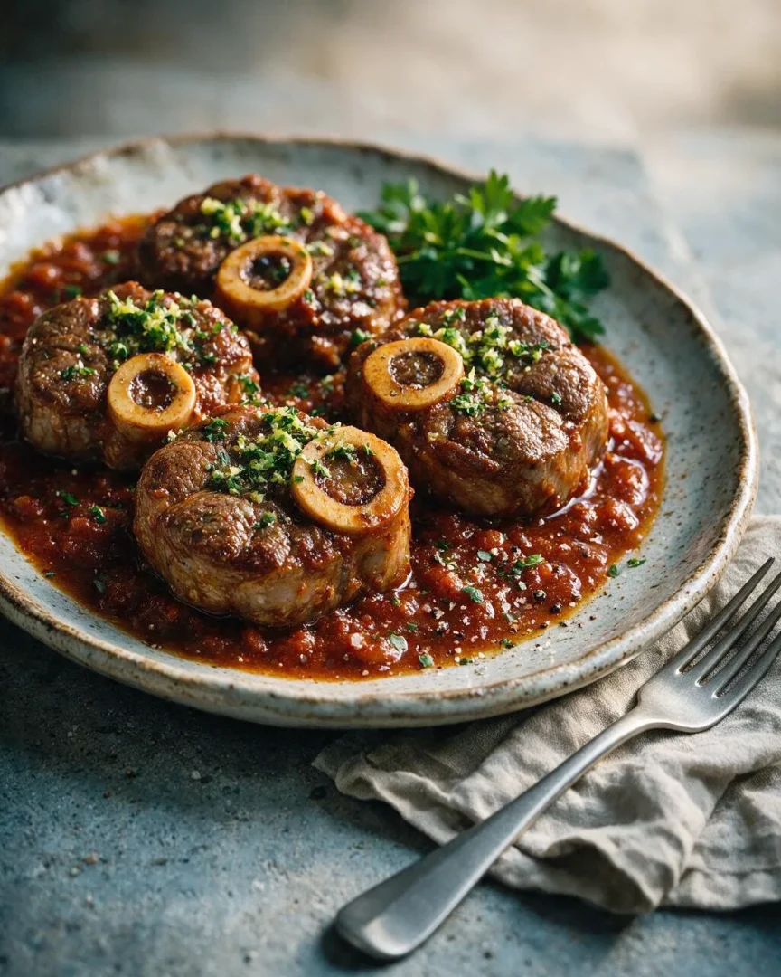 Ossobuco mit Gremolata (KI-Illustration)
