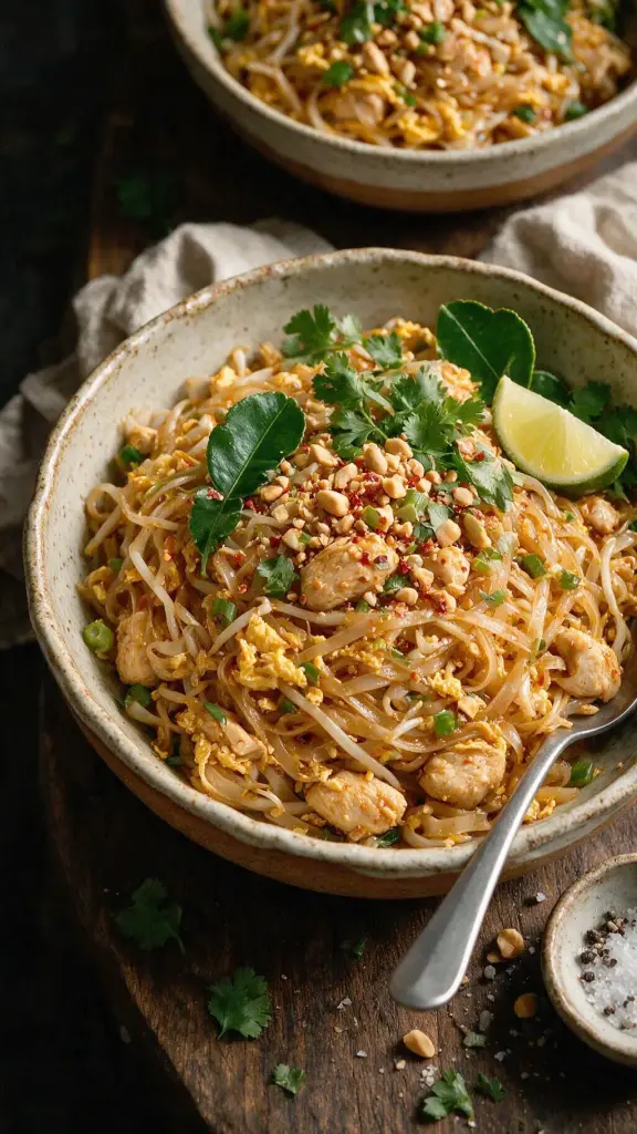 Pad Thai mit Hähnchen