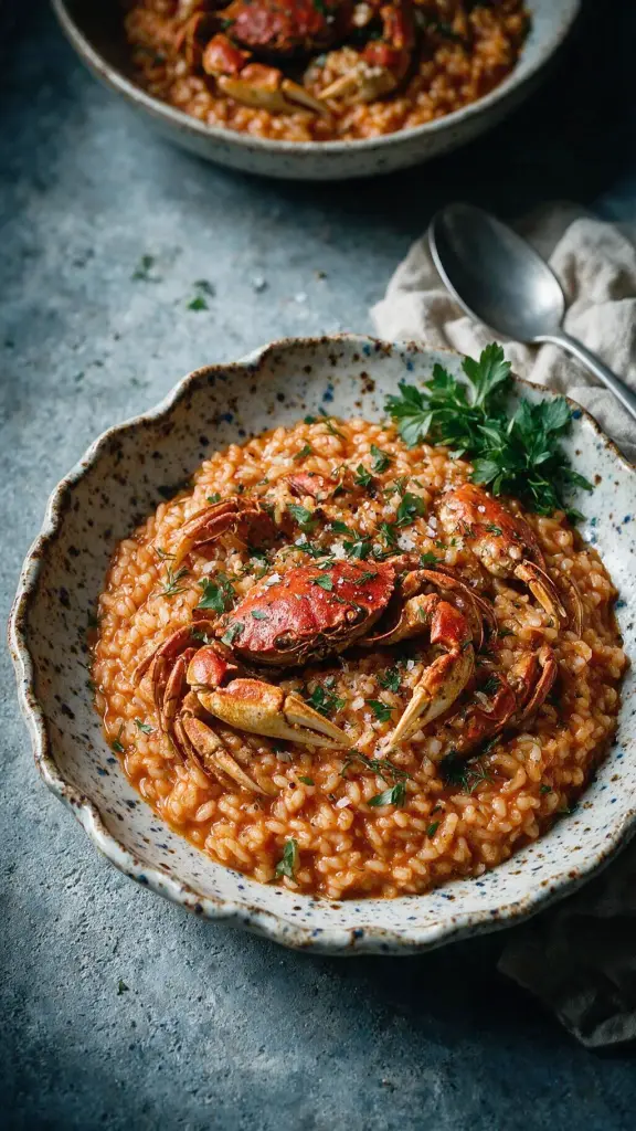 Paella mit Krabben