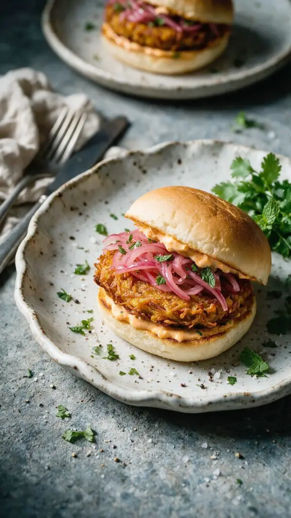 Indischer Kichererbsen-Burger