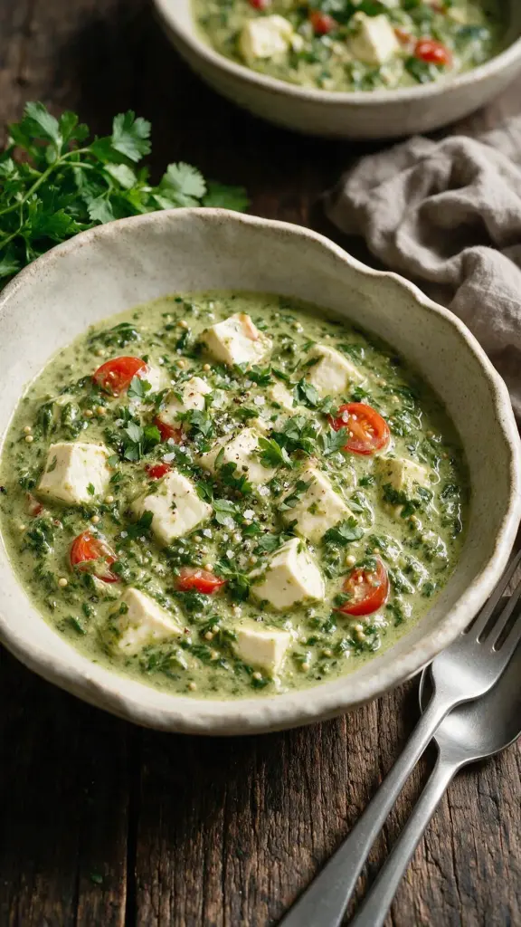 Palak Paneer mit Senfkörnern