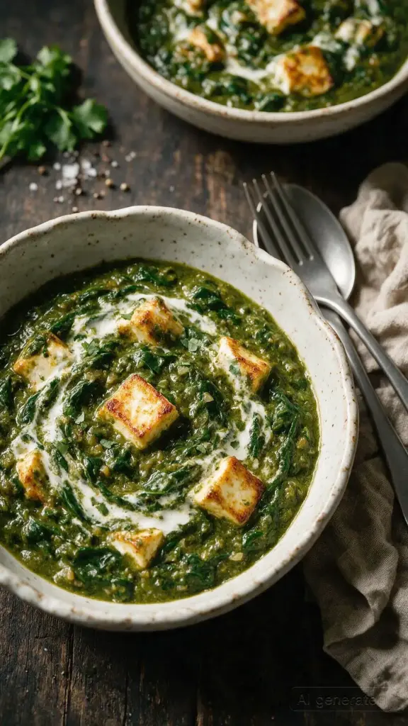 Palak Paneer nach Restaurant-Art