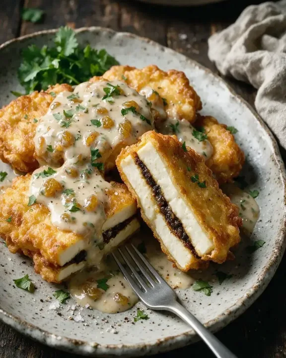 Paneer mit Rosinen-Chili-Sauce (KI-Illustration)