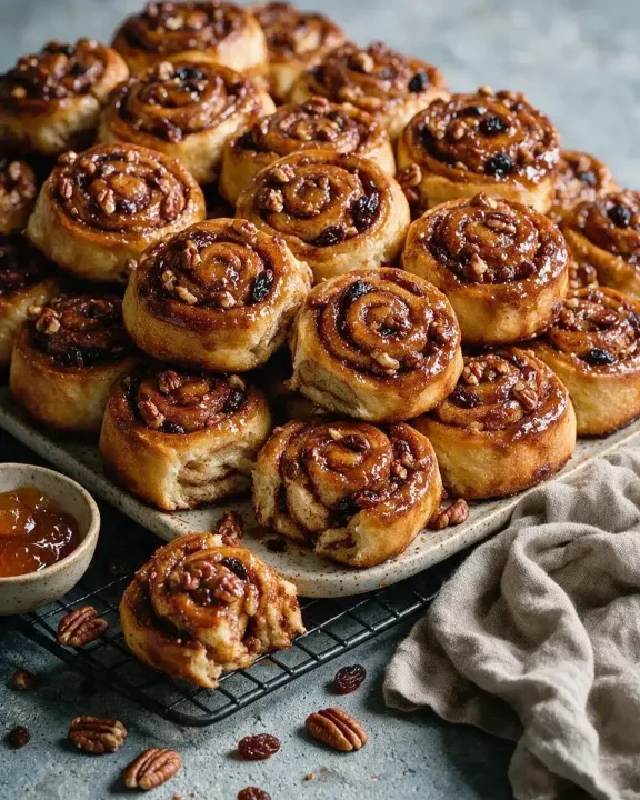 Zimtschnecken mit Pekannüssen (KI-Illustration)