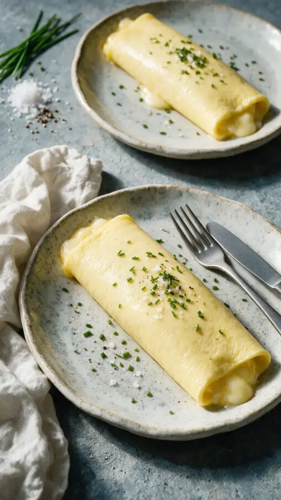 Französische Omelette mit Gruyère