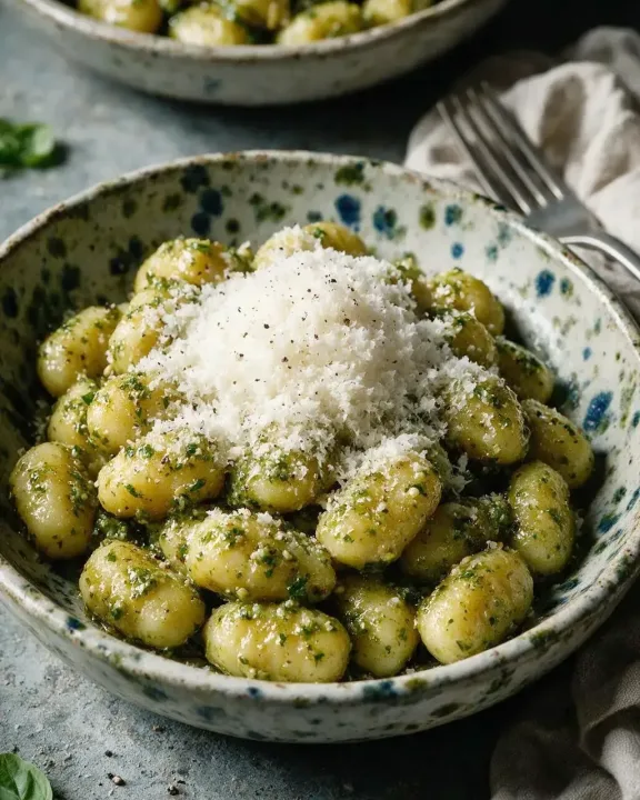 Pesto Gnocchi (KI-Illustration)