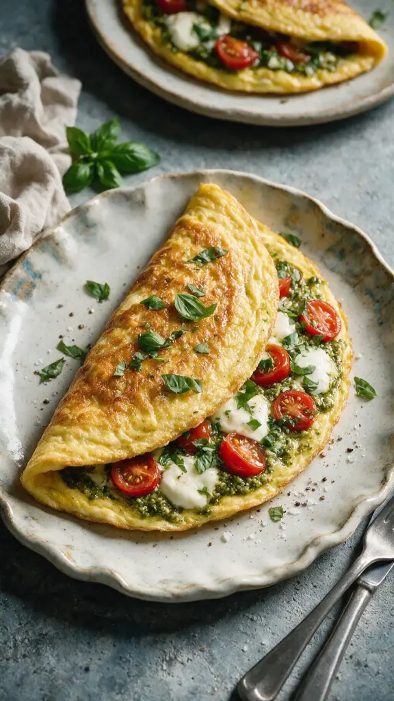 Tomaten-Pesto-Omelett