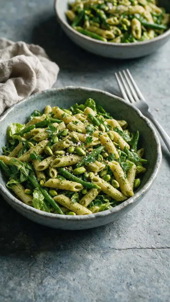 Nudelsalat mit Pistazienpesto