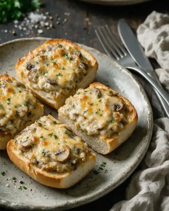 Pizzabrötchen mit Pilzen (KI-Illustration)