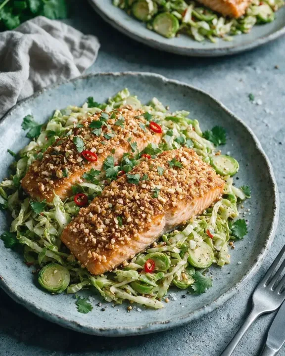 Lachs mit Pretzel-Kruste (KI-Illustration)