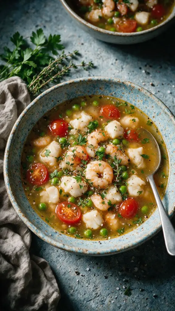 Provenzalische Fischsuppe aus der Heißluftfritteuse
