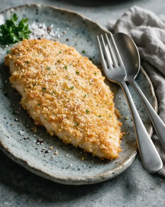 Putenschnitzel mit Parmesankruste (KI-Illustration)