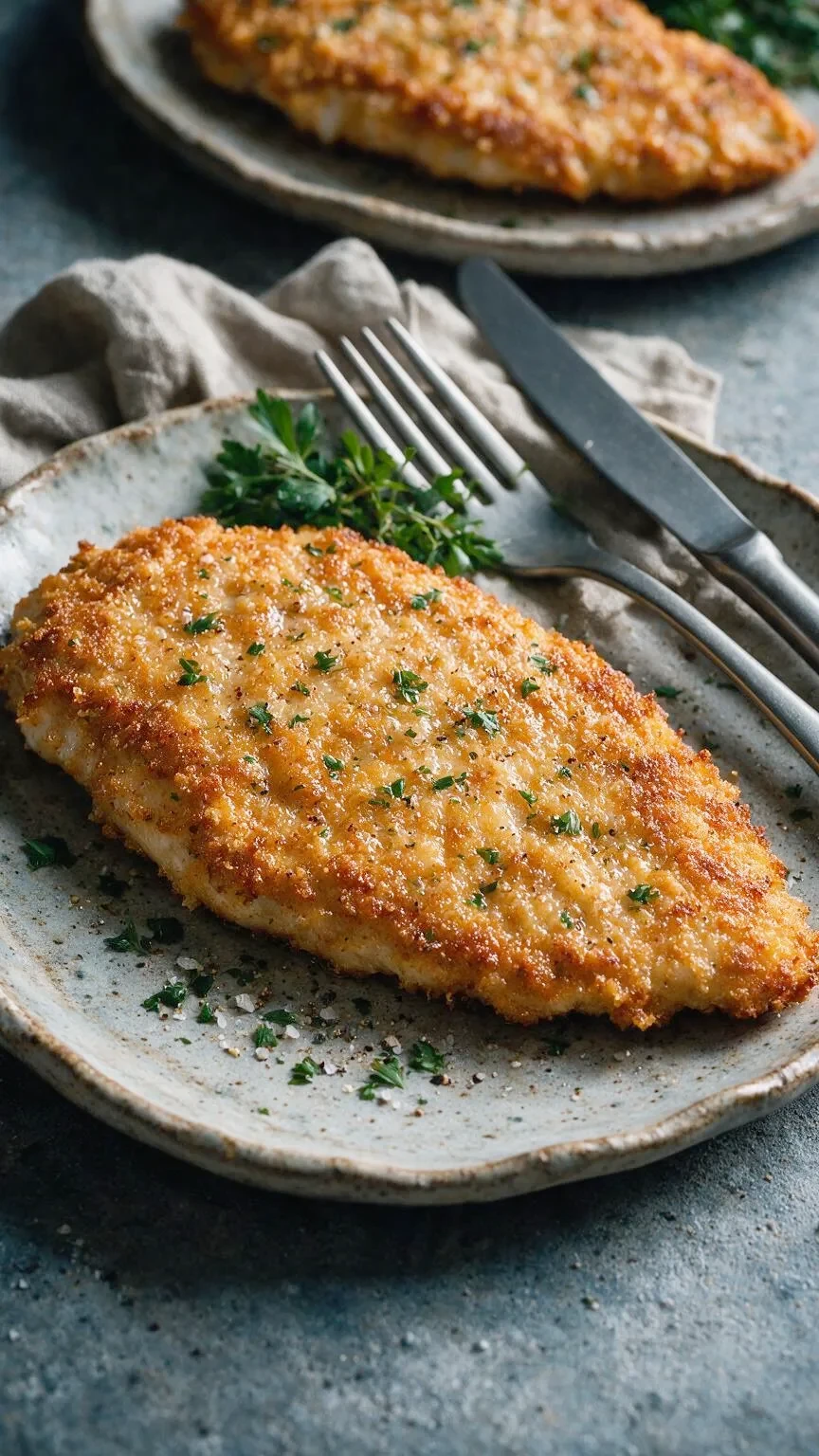 Putenschnitzel mit Parmesankruste