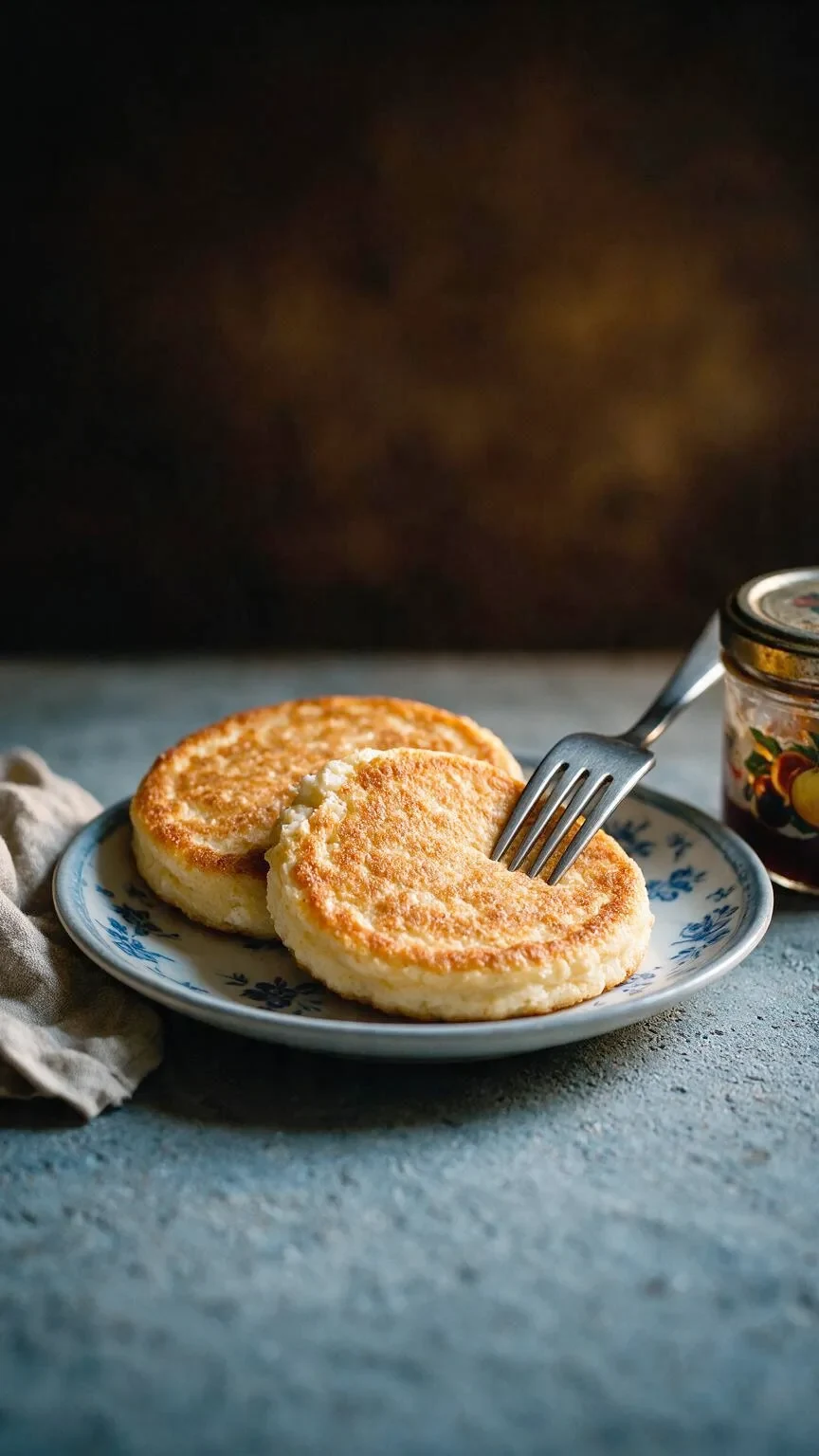 Quark-Pfannkuchen mit Mandelmehl (KI-Illustration)