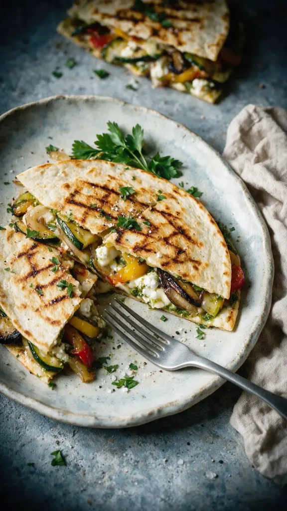 Veggie-Quesadillas mit Grillgemüse